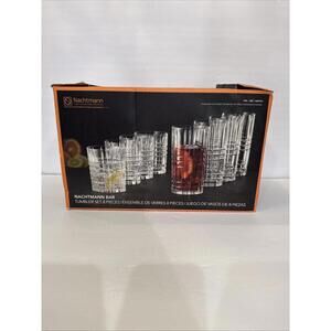 New 8 Bavarian Crystal Tumbler Set Nachtmann Glasses 4 Whiskey 4 Highball